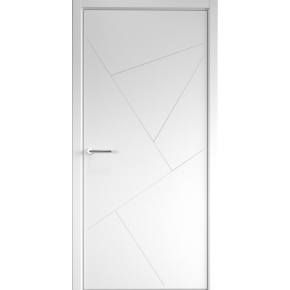 Дверь межкомнатная эмаль Albero Геометрия 2 - Белая эмаль