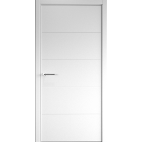 Дверь межкомнатная эмаль Albero Геометрия 4 - Белая эмаль