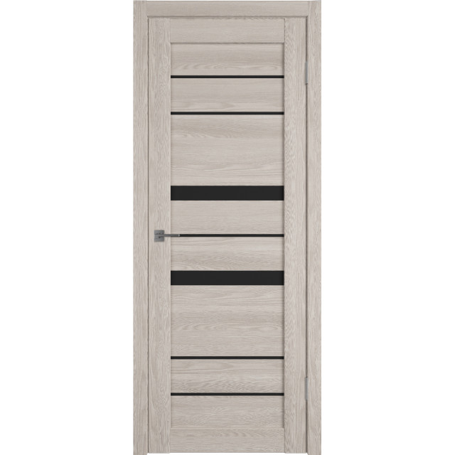 Дверь межкомнатная ATUM PRO Х30 - Milky White, Black Gloss