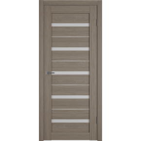 Дверь межкомнатная ATUM PRO Al 7 - Brun oak, молдинг серебро