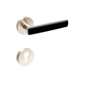 Ручки дверные CROMA SERA MP08 (SN/AL6 мат никель/черный) комплект ET