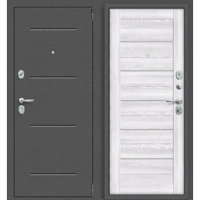 Дверь входная металлическая Эльпорта Porta R-2 104.П22 Антик Серебро/Riviera Ice