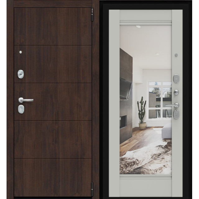 Дверь входная металлическая Эльпорта Porta R-3 4.K41 Almon 28/Nardo Grey
