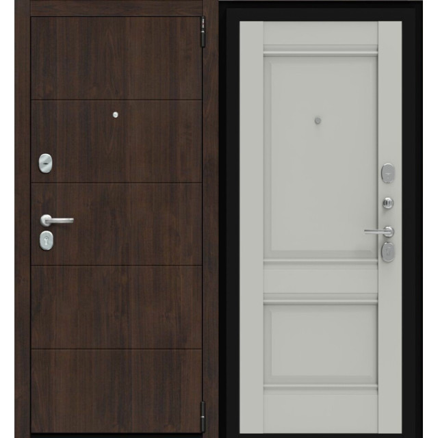 Дверь входная металлическая Эльпорта Porta R-3 4.K42 Almon 28/Nardo Grey