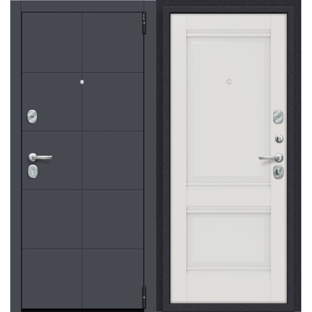 Дверь входная металлическая Эльпорта Porta R-3 10.K42 Graphite Pro/Alaska