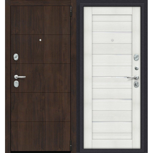 Дверь входная металлическая Эльпорта Porta R-3 4.П22 Almon 28/Bianco Veralinga