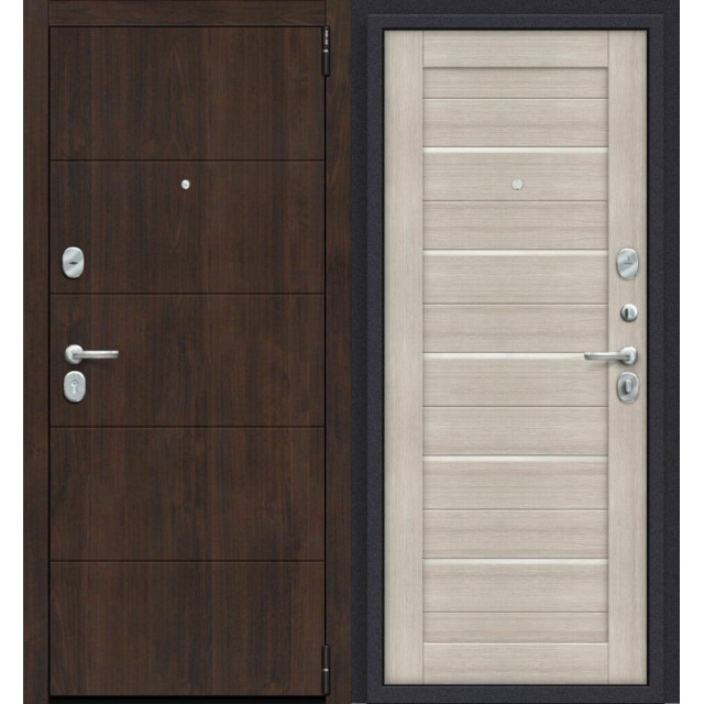 Дверь входная металлическая Эльпорта Porta R-3 4.П22 Almon 28/Cappuccino Veralinga