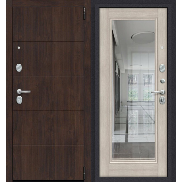 Дверь входная металлическая Эльпорта Porta R-3 4.П61 Almon 28/Cappuccino Veralinga