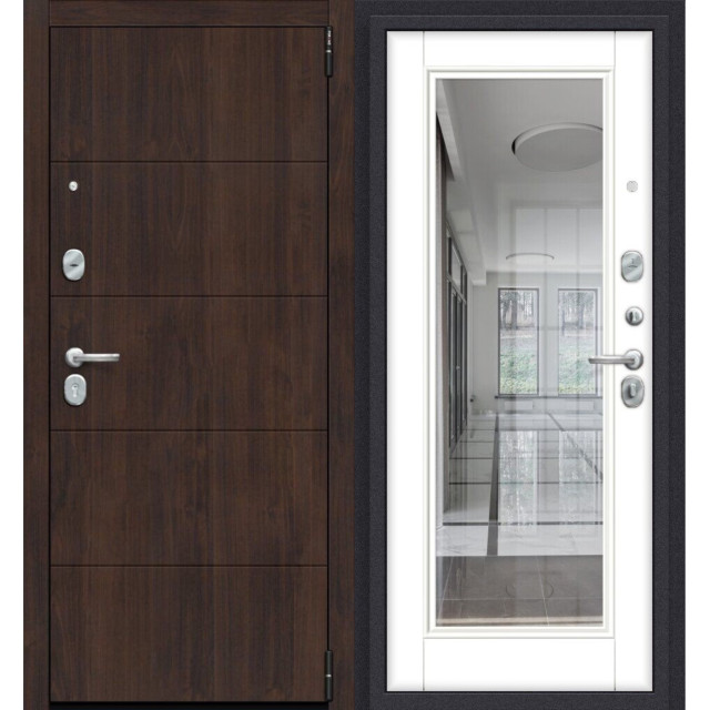 Дверь входная металлическая Эльпорта Porta R-3 4.П61 Almon 28/Super White