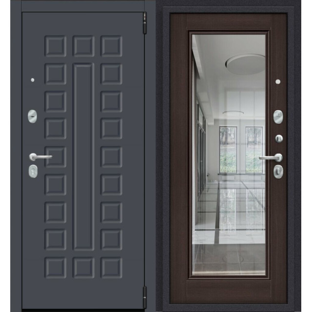Дверь входная металлическая Эльпорта Porta R-3 51.П61 Graphite Pro/Wenge Veralinga