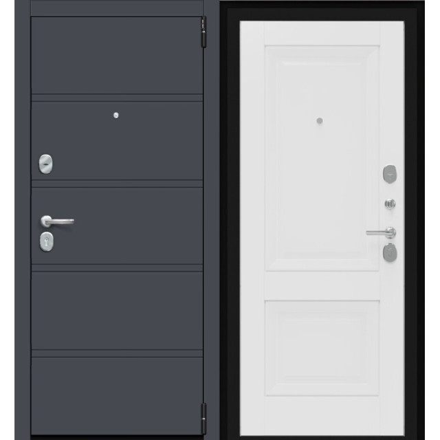 Дверь входная металлическая Эльпорта Porta R-3 8.K82 Graphite Pro/Alaska