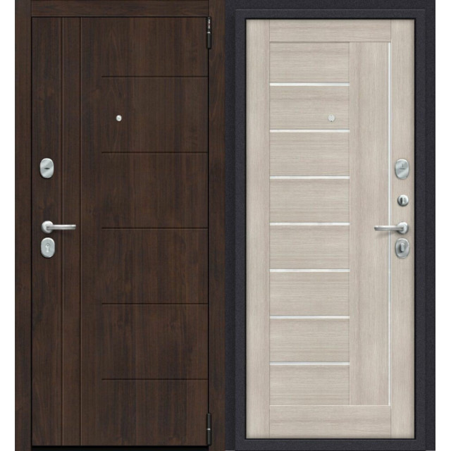 Дверь входная металлическая Эльпорта Porta R-3 9.П29 Almon 28/Cappuccino Veralinga