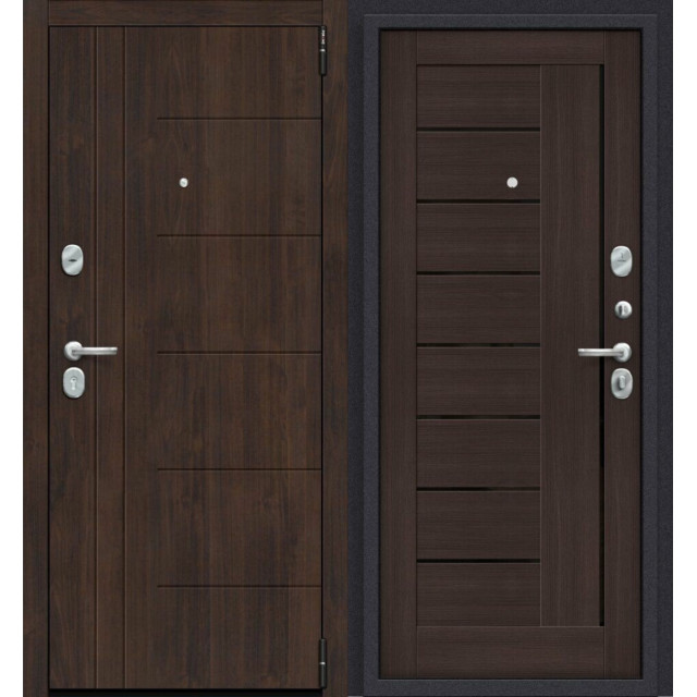 Дверь входная металлическая Эльпорта Porta R-3 9.П29 Almon 28/Wenge Veralinga