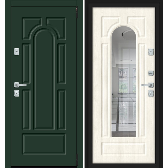 Дверь входная металлическая Эльпорта Porta M 55.56 Green Stark/Nordic Oak