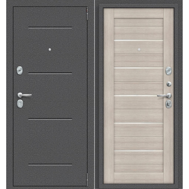Дверь входная металлическая Эльпорта Porta S-2 104.П22 Антик Серебро/Cappuccino Veralinga
