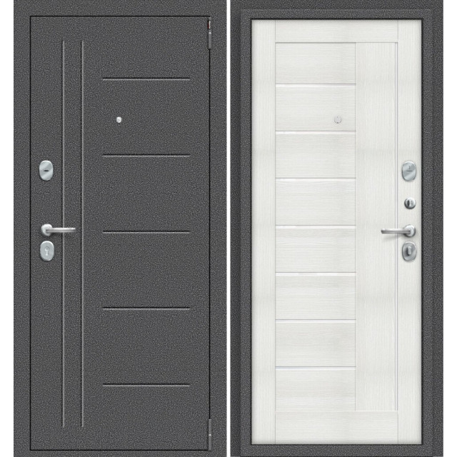 Дверь входная металлическая Эльпорта Porta S-2 109.П29 Антик Серебро/Bianco Veralinga