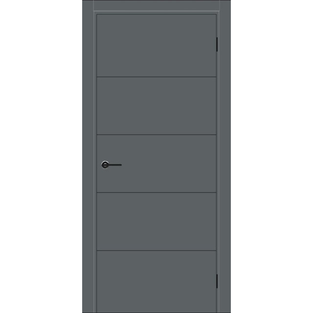 Дверь межкомнатная El'porta (Эльпорта) Порта ПТА-4 B - Shellac Graphite