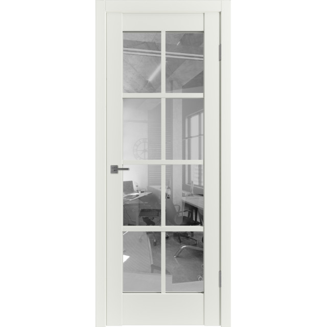 Дверь межкомнатная экошпон EMALEX ER1 ДО- Mid White, Air Space