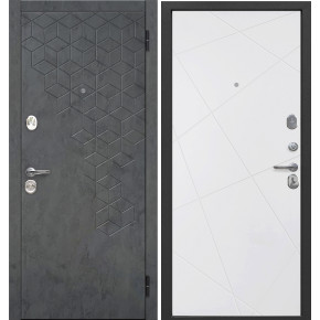 Дверь входная металлическая Гарда Феникс линии - Велюр белый софт