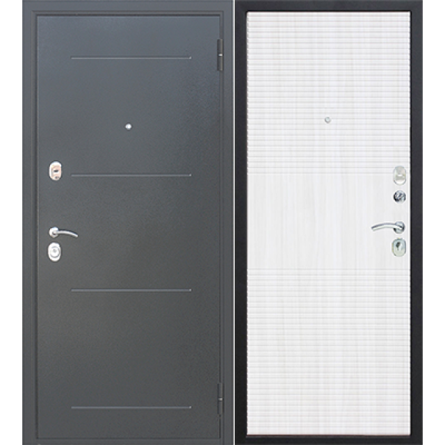 Дверь входная металлическая Гарда Муар 10 мм - Белый ясень
