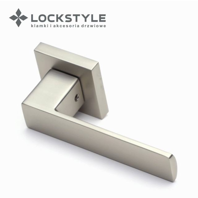 Ручки дверные LOCKSTYLE CUBE ZN NBM (матовый никель)