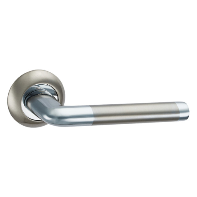 Ручка дверная Lockit (Локит) Феррара AL E9 (SN/PC) (матовый никель/хром)
