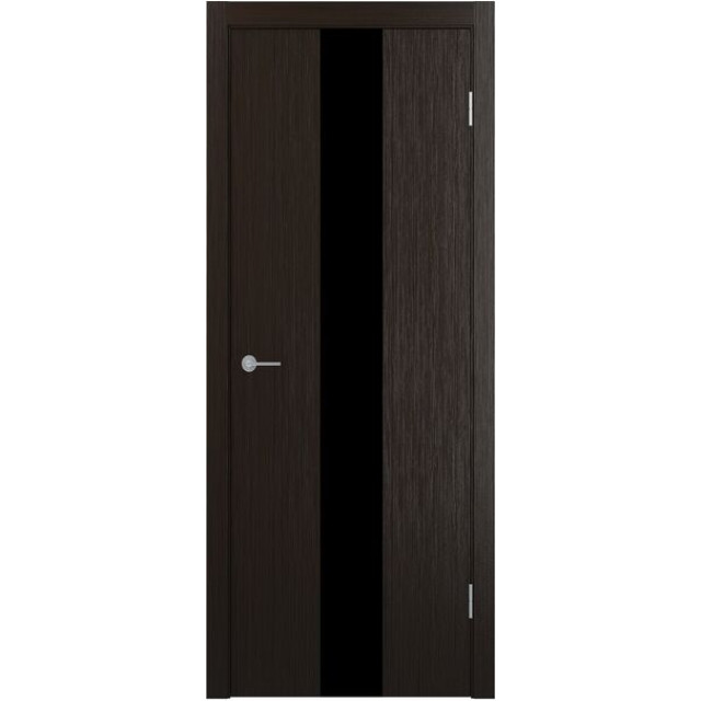 Дверь межкомнатная ST13 ДО - Венге, Lacobel черный лак