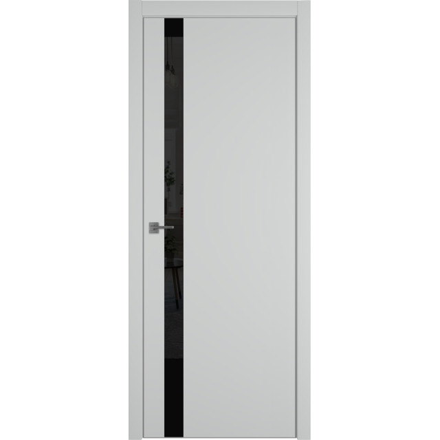 Дверь межкомнатная URBAN 1SV - Steel, Lacobel черный лак