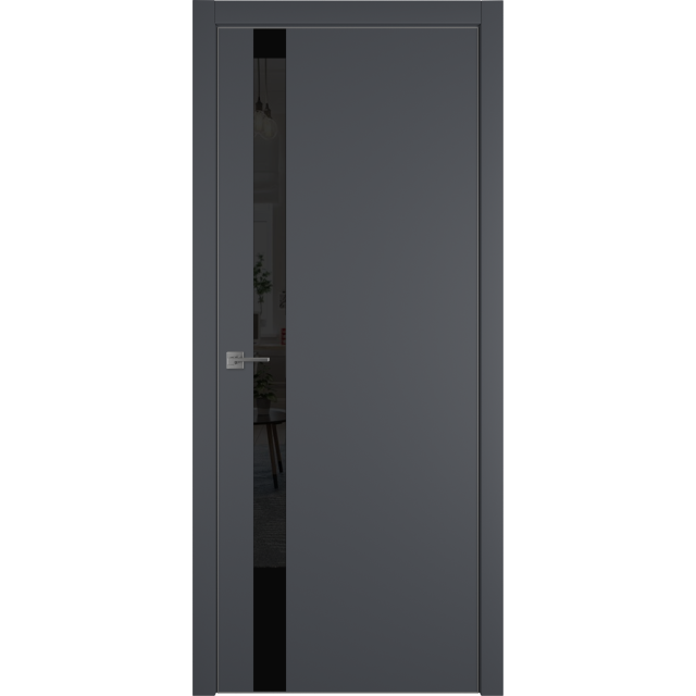 Дверь межкомнатная URBAN 1SV - Onyx, Lacobel белый лак