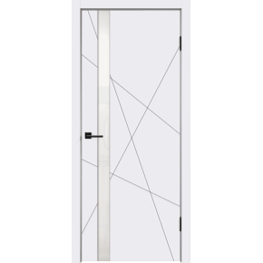 Дверь межкомнатная VellDoris (Велдорис) Эмаль SCANDI S Z1 - Белый RAL9003, стекло Лакобель белое