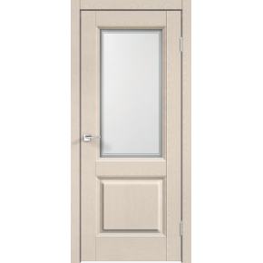Дверь межкомнатная VellDoris (Велдорис) SoftTouch ALTO 6V - Ясень капучино структурный, стекло Мателюкс, контур №1