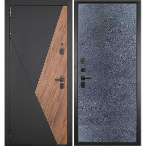 Дверь входная металлическая Гранит ГЕОМЕТРИЯ 77-1 (бетон темный)