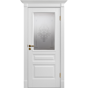 Дверь межкомнатная эмаль Авалон 8 (Лувр) - Белый