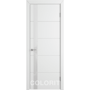 Дверь межкомнатная эмаль Колорит К4 (Б) COLORIT ДО - Белая эмаль
