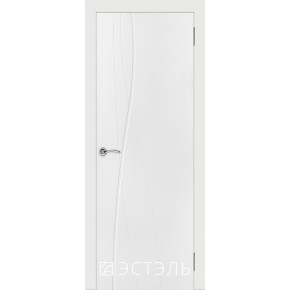 Дверь межкомнатная эмаль Эстель Граффити1 ДГ - Белая эмаль