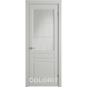 Дверь межкомнатная эмаль Колорит К2 (Р) COLORIT ДО - Светло-серая эмаль