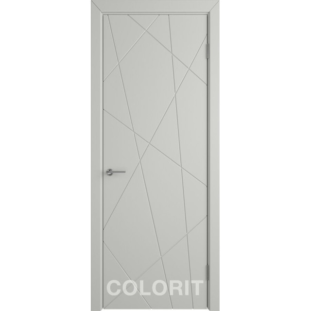 Дверь межкомнатная эмаль Колорит К5 COLORIT ДГ - Светло-серая эмаль