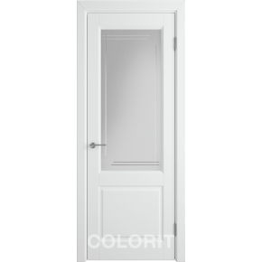 Дверь межкомнатная эмаль Колорит К1 (П) COLORIT ДО - Белая эмаль